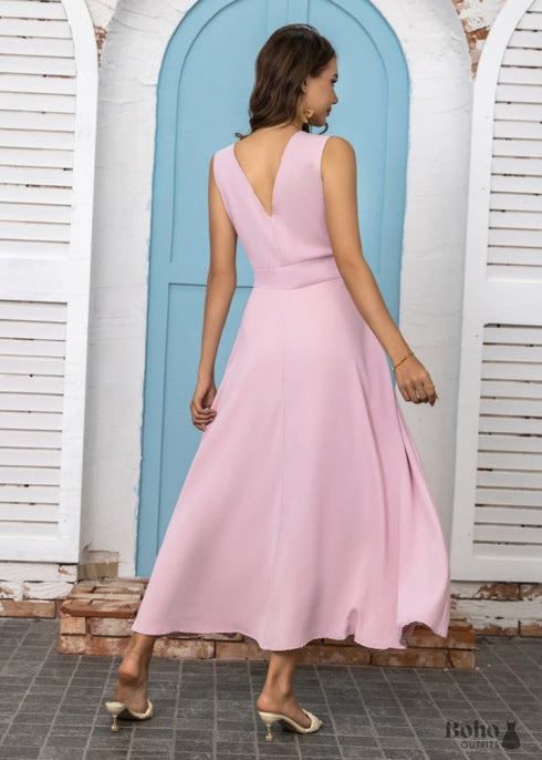 Boho V-neck Sleeveless Dress